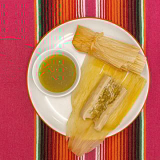 Tamal de POLLO VERDE|CHICKEN GREEN CHILE